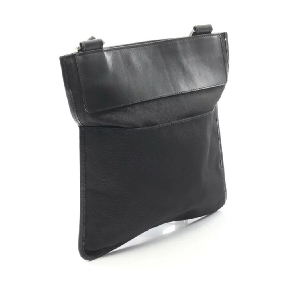 Gucci canvas shoulder bag Black leather